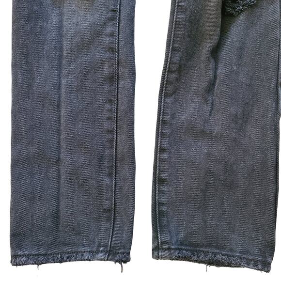 PISTOLA Keaton Distressed Straight Leg Busted Knee Jeans Black P6430FBK-TAU ‎ 24 - Picture 11 of 16
